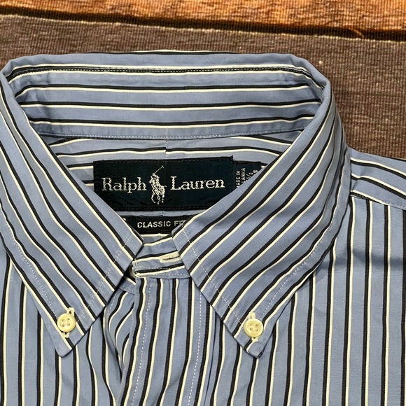 Polo Ralph Lauren Classic Fit Blue Button Down Dress Shirt Men's Size - Picture 5 of 6